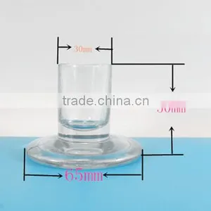 Clear Home Glass Candlestick With Base thumbnail-1