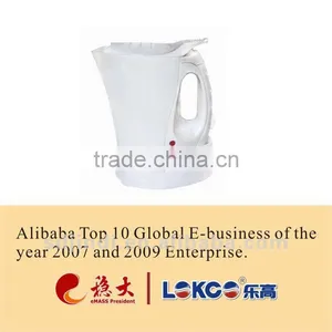 1.0L White Plastic Cordless Electric Kettle thumbnail-1