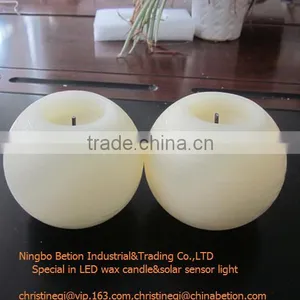 Round Ball Shaped Flamleless Candles Yellower Flicking Wax Candle thumbnail-5