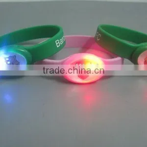 LED Silicon Bracelet Custom,silicon Bracelet From China,top Grade Led Silicone Rubber Wristband thumbnail-1
