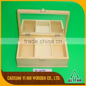 Light Weight Solid Wood Box With Black Painting and Slide Lid thumbnail-1