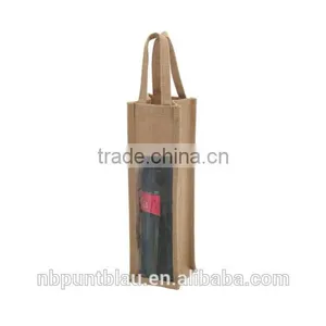Jute Single Bottle Bag Red Wine Gift Bag thumbnail-1