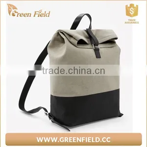Large Men's Backpack Top Foldable Canvas Backpack thumbnail-1