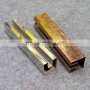 Welded 304 Embossed Stainless Steel Copper Coated Steel Tube thumbnail-4