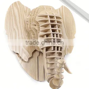 Wall Animal Head Hanging Sculpture, Mammoth Head Hanging thumbnail-2