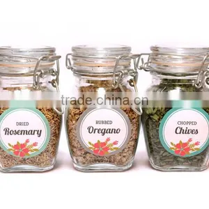 6pcs Oval Spice Jar Set With Metal Rack thumbnail-3