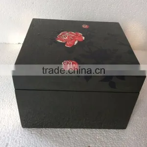 High Quality Best Selling Eco Friendly Gift Box in Black With Flowers From Vietnam thumbnail-1