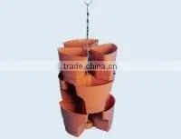 Plastic Hanging Pots, Stackable/hangable Flower Pot for Vertical Garden thumbnail-5