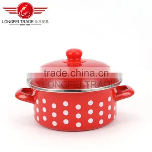 3pcs Enamel Cookware Casseroles Set With Customize Decal Cast Iron Enamel Casserole thumbnail-3