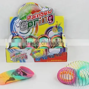 Hot Sale Classic Plastic Rainbow Spring With Printed Map Shell Toys for Kids/promotional Gift Raibow Circle thumbnail-1