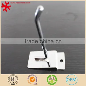 4-Inch Chromed Slatwall Metal Hooks With Stabilizer and Double Hook Clips, Black thumbnail-6