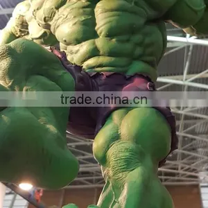Outdoor Decoration Resin Craft Fiberglass a Grandezza Naturale Hulk Statua thumbnail-3