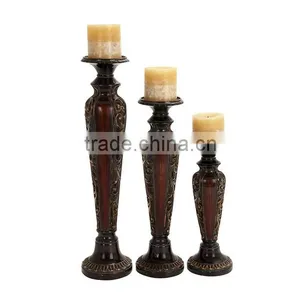Home Decoration Polystone Candle Holder Old Fashion thumbnail-1