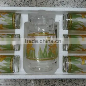 JK035 7pcs Glass Drinking Set With Deco thumbnail-4