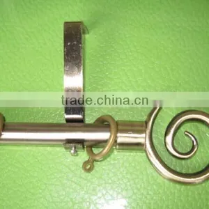 Antique Brass Metal Curtain Rod With Ball Fashionable Finals With Best Quality thumbnail-1