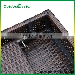 Outdoor Foldable Wicker Side Table Patio Furniture thumbnail-6