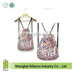 GYM Backpack Drawstring Bucket Shoulders Travel Bag Many Dogs thumbnail-1