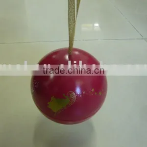 X'mas Ball Tin With Rope thumbnail-1