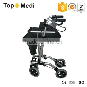 Topmedi Lightweight Aluminum Folding Rollator Walker thumbnail-5