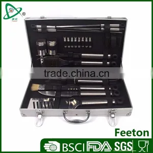 20pcs High Quality Stainless Steel Barbecue Grilling Tools Set thumbnail-1