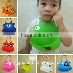 Custom Made OEM Service 100% Eco-friendly Waterproof Silicone Baby Bibs , Food Grade Heat-resistant Silicone Bibs thumbnail-1
