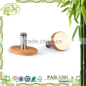 Aonong Bamboo Clothes Hook Group/stainless Hanging Hook/bamboo Hanging Rack With Stainless thumbnail-1