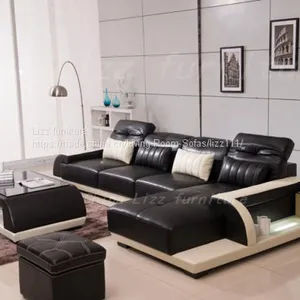 Горячее предложение современной кожаной угловой дивана Lizz Furniture thumbnail-1