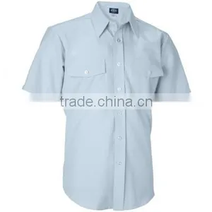 100% Cotton Work Shirts Uniform Wholesale Short Sleeve Workwear Shirts thumbnail-4
