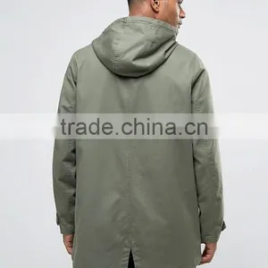 2017 Xinlan High Quality New Design Adjustable Toggle Hood Durable 100% Cotton Khaki Running Casual Men Jacket With Hood thumbnail-2