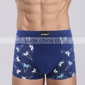 Fancy Printing Men's Shorts Bamboo Fiber Material Men Panties Sexy Boxers thumbnail-1
