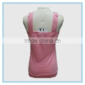 2016 Ladies Western Knitted Tops Pink Vest With Beaded thumbnail-2