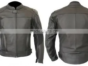 Men's Real Leather Motorbike Jacket thumbnail-1
