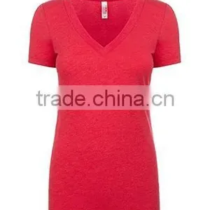 Next Level Apparel Ladies' Tri-Blend Deep V Tee - Made of Pre-shrunk 50% Polyester, 25% Cotton, 25% Rayon. Comes With Your Logo thumbnail-4