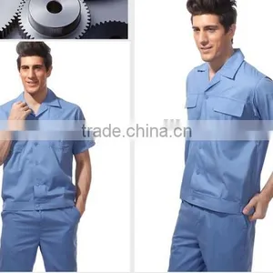 Construction Factory Work Uniform Short Sleeve Button Up Shirt thumbnail-2