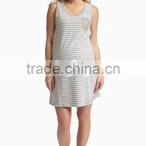Women Grey Striped Studded Pregnancy Clothes Wholesale Maternity Clothing 2015 thumbnail-2