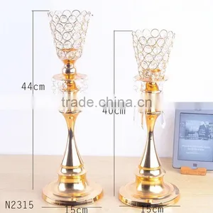 Hot Sale Crystal Candle Holder for Wedding Decoration JC-001 Set of 2 thumbnail-3