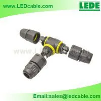 IP68 Waterproof T Type Cable Connector, Solderless thumbnail-1