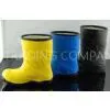 Durable Walking PU Half Rain Boots Environmental Black Embossed thumbnail-1