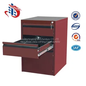 China Fenglong Steel Filing Cabinet and Vault 3 Drawers Movable Pedestal thumbnail-2