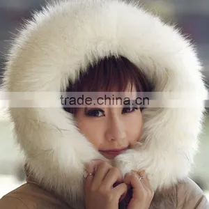 Genuine Quality Raccoon Fur Hood for Coats / Natural Raccoon Strips thumbnail-1