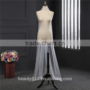 2017 Wholesale Wholesale White Wedding Lace Bridal Veils Fashionable Long Tulle Bridal Veils thumbnail-5