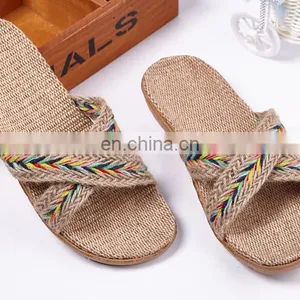 Wholesale New Arrival Women Flax Slipper Plain Slippers Slip on 2017 thumbnail-2