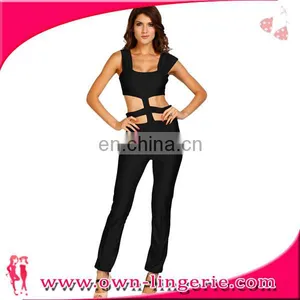 Black Sexy Vest Wide-legged Jumpsuit thumbnail-4
