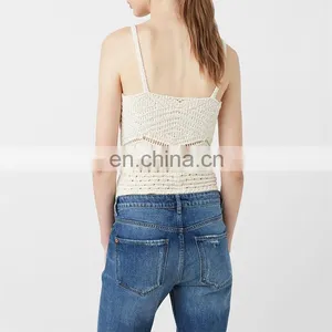 China Bulk Wholesale Clothing Ladies New Design Fashion Crochet Top thumbnail-3