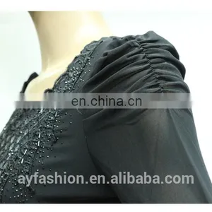 New Ladies New Design Fashion Top Shirt Long Sleeve Polyester T-Shirt thumbnail-5