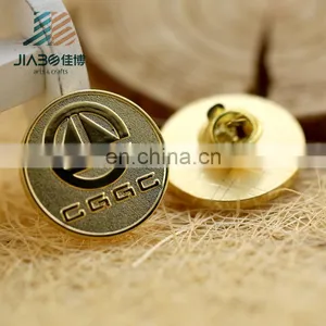 Custom Made Letter Lapel Pin Badge 24k Gold Plating Zinc Alloy Lapel Pins thumbnail-1