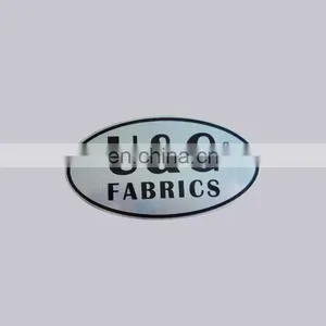 Top Quality Silk Screen Printed Type Custom Logo Oval Aluminum Name Plate With Self Adhesive thumbnail-1