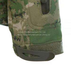 Chinese Clothing Manufacturers Khaki Soft Shell Jacket For Outdoor Jacket thumbnail-5