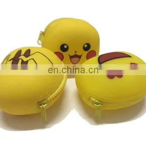 Custom Kawaii Emoji Cartoon Design Coin Wallet Pouch Promotion Women Clutch Round Zipper Silicone Purse thumbnail-7