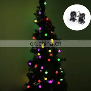 2019 New Product RGB Solar Powered String Light With Solar Panel for Christmas Lighting thumbnail-6